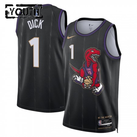 Camiseta Niños NBA Toronto Raptors Grady Dick 2024-25 Nike City Edition Negro Swingman Camiseta Niños NBA Toronto Raptors Grady Dick 2024-25 Nike City Edition Negro Swingman